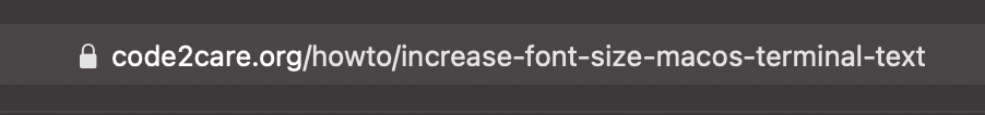Displaying Safari Full Website Address